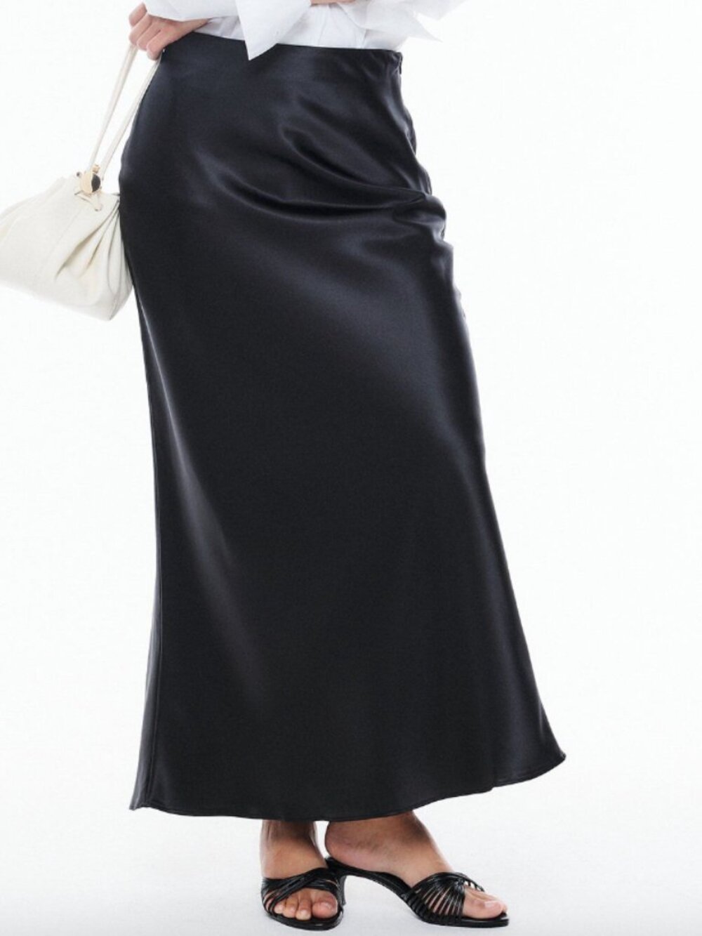 NA-KD Satin Midi Skirt